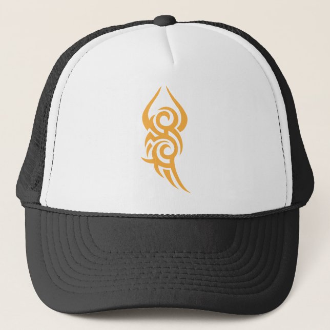 Classic Tattoo Inspired Line Art Design Trucker Hat (Front)