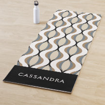 Classic Taupe Beige Tan Grey White Black Art Waves