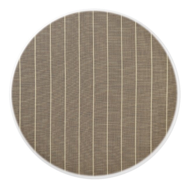 Classic Taupe with Stripe  Ceramic Knob (Front)