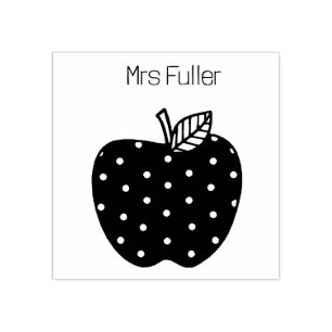 Classic Teachers Apple Custom Rubber Stamp