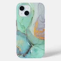 Classic Teal and Blue Marble Design