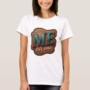 Classic Teal ME EST 1984 Print T-Shirt