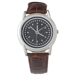Classic Teal Men's Brown Leather Watch