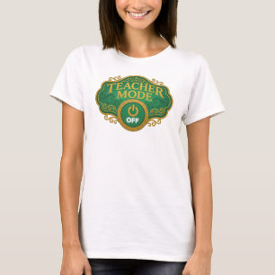 Classic Teal TEACH MODE OFF Art Print T-Shirt