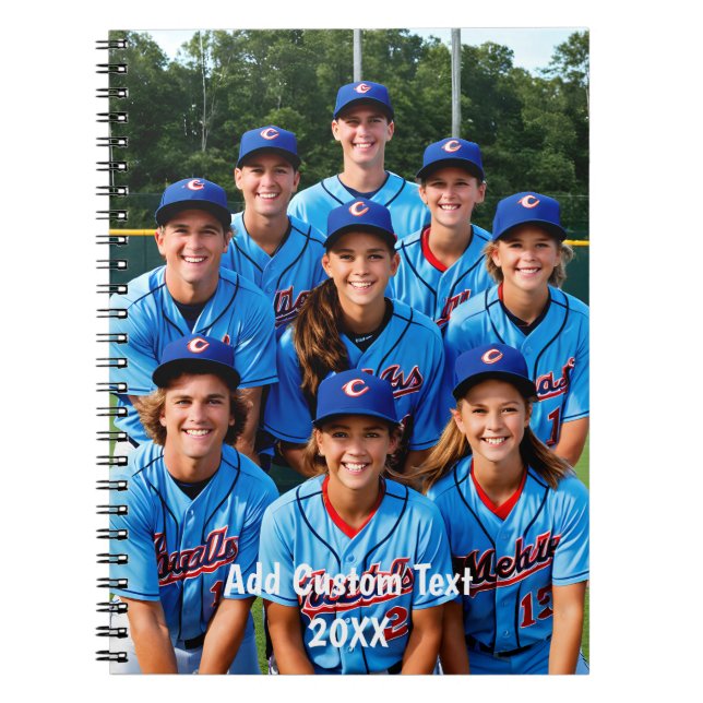 Classic team photo personalized team sport  notebook (Front)