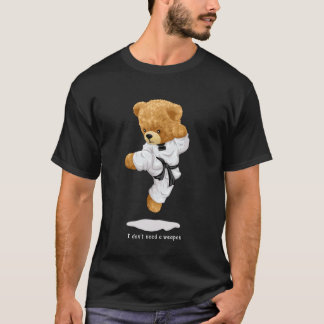 Classic Teddy Bear Karate Uniform Doing Jump Kick T-Shirt