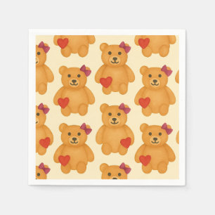 Classic Teddy Bear Pattern  Napkin
