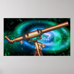 Classic Telescope Poster