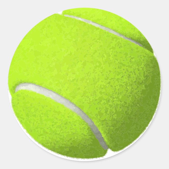 Classic Tennis Ball Round Sticker (Front)