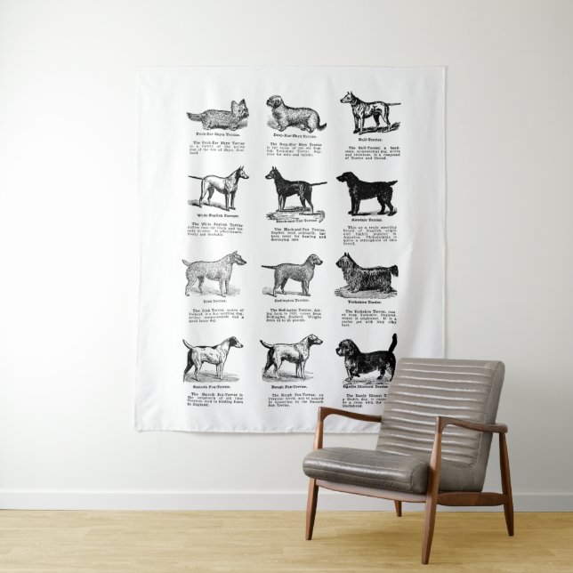 CLASSIC TERRIER DOG BREEDS TAPESTRY (In Situ)