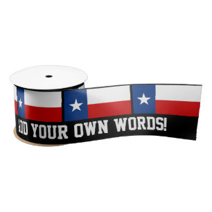 Classic Texas State Flag Satin Ribbon