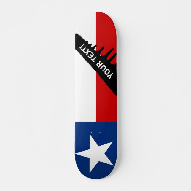 Classic Texas State Flag Skateboard (Front)