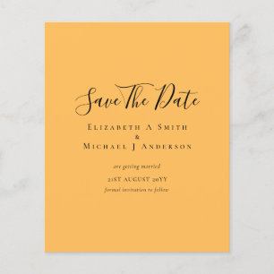 Classic TEXT ONLY Minimalist BUDGET SAVE DATES Flyer