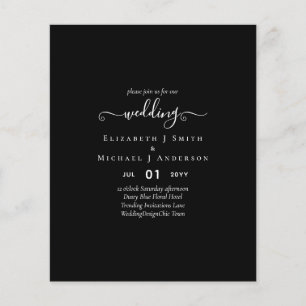 Classic TEXT ONLY Minimalist BUDGET WEDDING Flyer