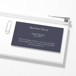 Classic Textured Blue Financial Consultant Business Card