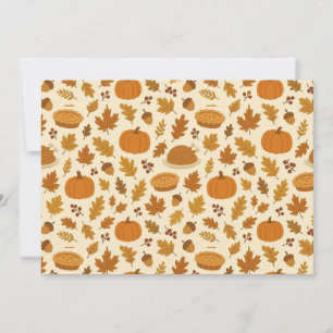 Classic Thanksgiving patterned Invitation