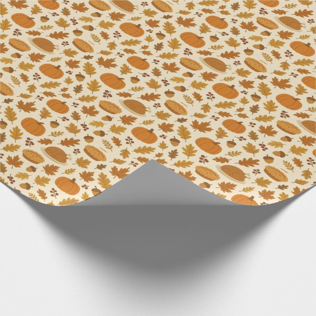 Classic Thanksgiving patterned  Wrapping Paper (Corner)