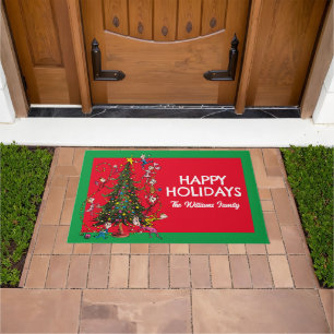 Classic The Grinch   Christmas Tree Doormat