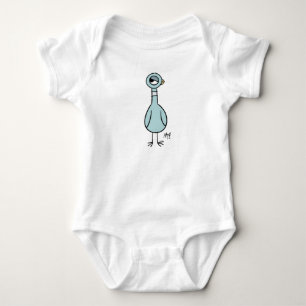 Classic The Pigeon Side Eye Baby White Bodysuit