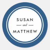 Classic Thick Border Navy Blue Personalised