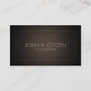 Classic Thin Border Brown Business Card