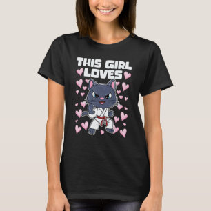 Classic This Girl Loves Cats And Karate T-Shirt
