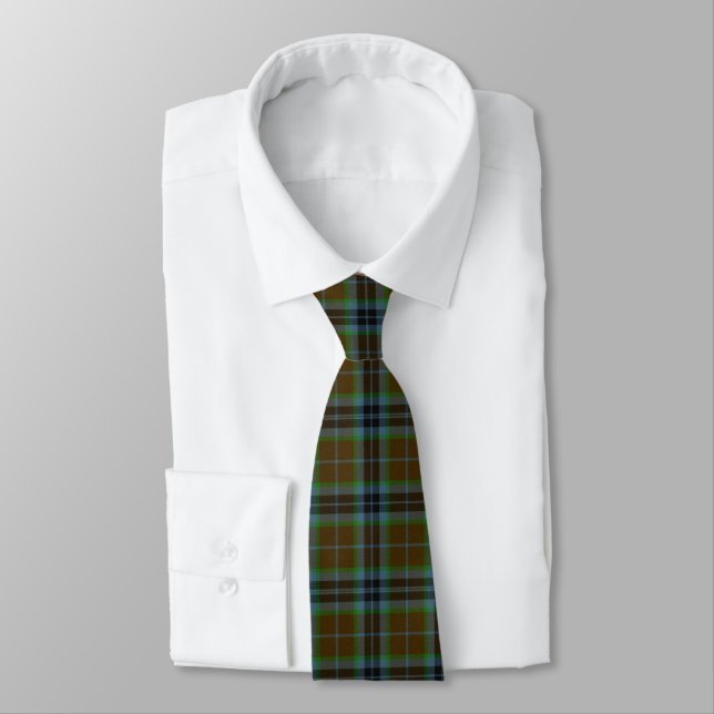Classic Thomson Tartan Plaid Tie (Tied)