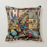 Classic Thor Comic Book Pattern Cushion<br><div class="desc">This retro-inspired pattern features various panels from the Thor comic books and classic Thor character art.</div>