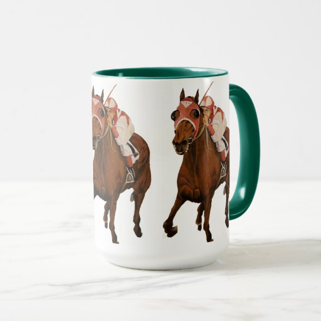 Classic Thoroughbred Race Horse Wins Mug (Front Right)