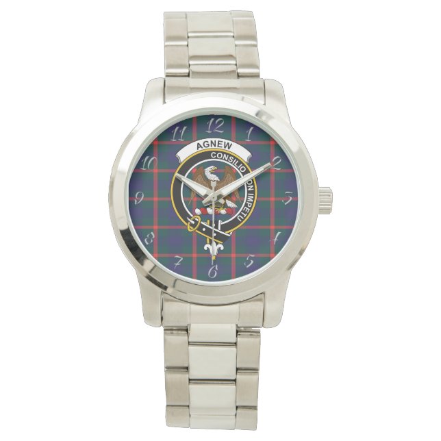 Classic Timeless Clan Agnew Tartan Plaid Gif Watch (Front)