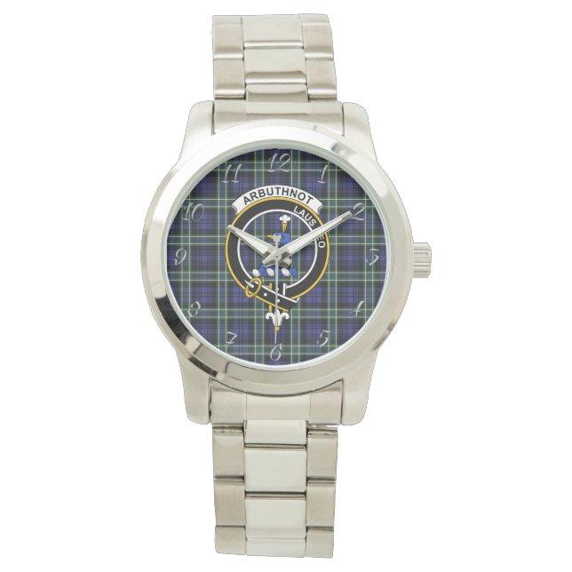 Classic Timeless Clan Arbuthnot Tartan Plaid Gift  Watch (Front)