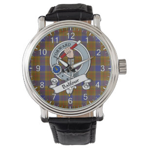 Classic Timeless Clan Balfour Modern Badge Tartan Watch
