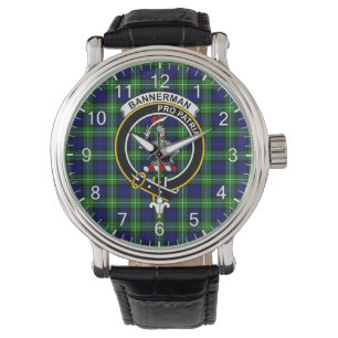 Classic Timeless Clan Bannerman Tartan Badge Plaid Watch