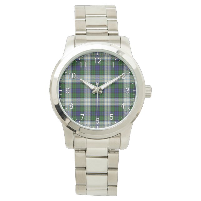 Classic Timeless Clan Blackwatch Modern Tartan Watch (Front)