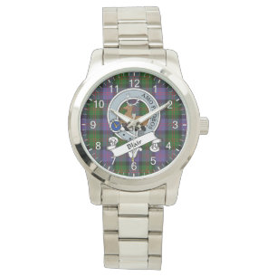 Classic Timeless Clan Blair Tartan Badge Plaid Gif Watch