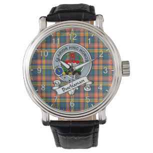 Classic Timeless Clan Buchanan Badge Tartan Plaid Watch