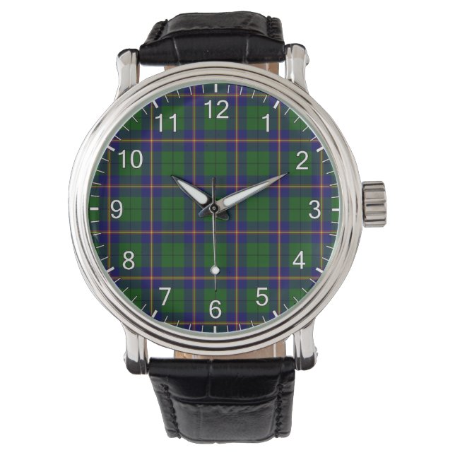Classic Timeless Clan Carmichael Modern Tartan Pla Watch (Front)