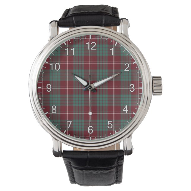Classic Timeless Clan Crawford Tartan Plaid Gift Watch (Front)