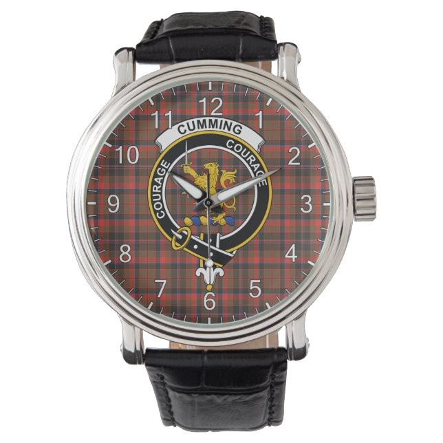 Classic Timeless Clan Cumming Weathered Tartan Bad Watch (Front)