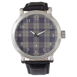 Classic Timeless Clan Cunningham Dress Blue Tartan Watch