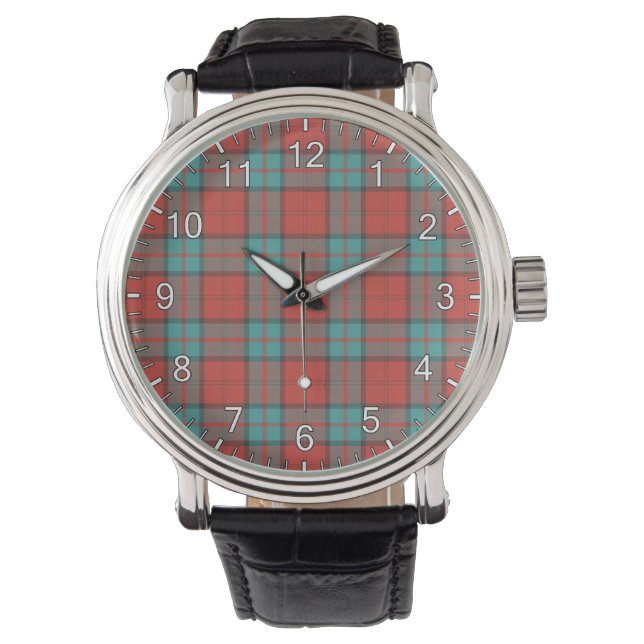 Classic Timeless Clan Dunbar Ancient Tartan Plaid  Watch (Front)