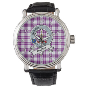 Classic Timeless Clan Dunlop Dress Badge Tartan Watch