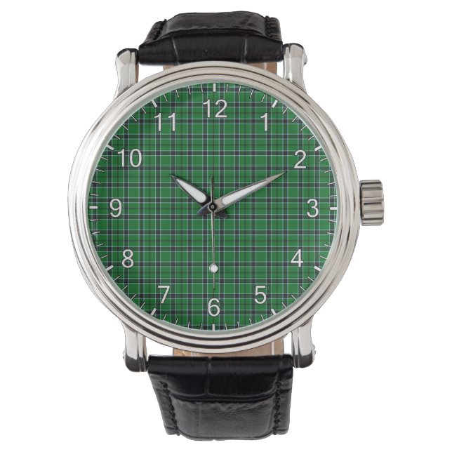 Classic Timeless Clan Innes Hunting Tartan Plaid Watch (Front)
