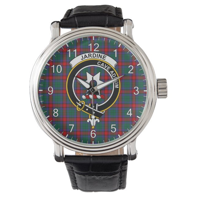 Classic Timeless Clan Jardine Dress Tartan Badge P Watch (Front)