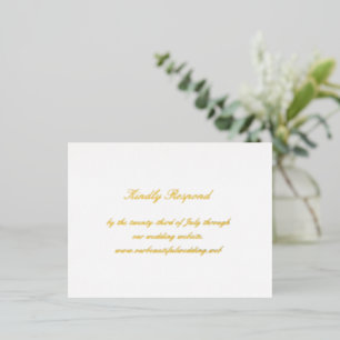 Classic Timeless Wedding Foil RSVP Card