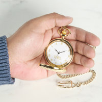 Classic Timepiece White Gold Monogrammed Pocket