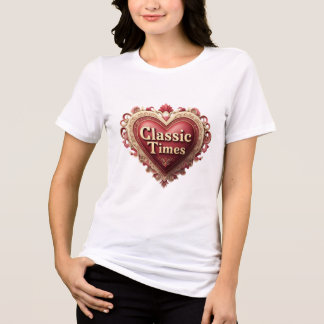 Classic Times – Multicoloured Heart Art T-Shirt Tri-Blend Shirt