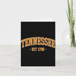 Classic TN Orange Print Retro Varsity Vintage Card