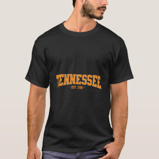 Classic Tn Orange Print Retro Varsity Vintage Tenn T-Shirt
