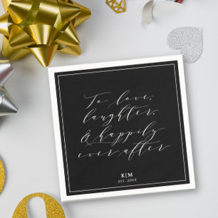 Classic To Love Laughter Quote Wedding Paper Napki Napkin